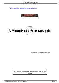 A Memoir of Life in Struggle