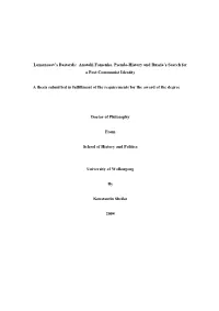 Anatolii Fomenko, Pseudo-History and Russia's Search for a Post