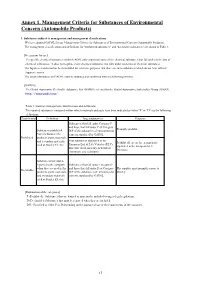 Annex 1. Management Criteria for Substances of Environmental Concern (Automobile Products)