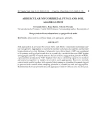 Arbuscular Mycorrhizal Fungi and Soil Aggregation