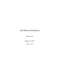 CAS Maxima Workbook