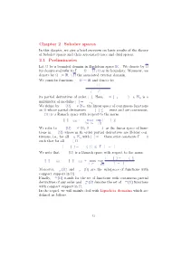 Chapter 2 Sobolev Spaces 2.1 Preliminaries