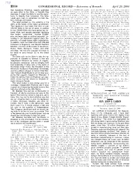 CONGRESSIONAL RECORD— Extensions Of