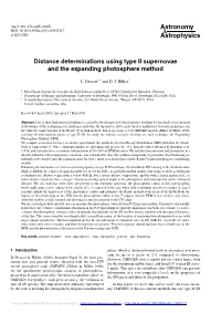 Distance Determinations Using Type II Supernovae and the Expanding Photosphere Method