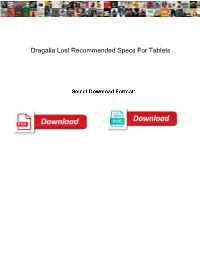Dragalia Lost Recommended Specs for Tablets