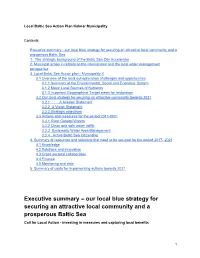 Executive Summary – Our Local Blue Strategy for Securing an Attractive