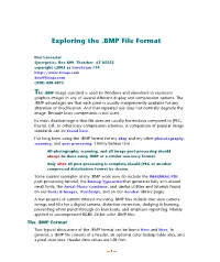 Exploring the .BMP File Format