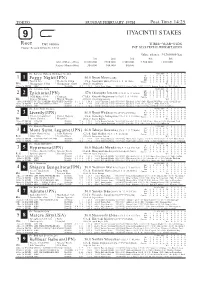 HYACINTH STAKES Race Dirt 1600M THREE−YEAR−OLDS Course Record:12Nov.16 1:33.8 INT SD,SPECIAL WEIGHT,OPEN
