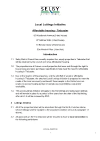 Local Lettings Initiative