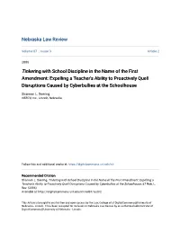 Tinkering with School Discipline in the Name of the First Amendment