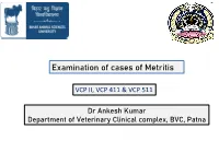 Examination of Cases of Metritis