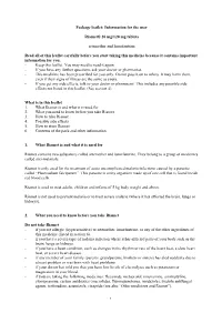 Information for the User Riamet® 20 Mg/120 Mg Tablets Artemether And