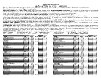 MINERAL SPECIES in STOCK -- LIST 2019 This List Is an Alphabetical Listing of All Mineral Species in Stock at the Time of This Printing