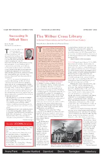 The Wilbur Cross Library Difficult Times Informal Observations on Its Place in Uconn History
