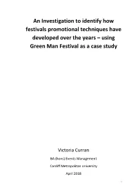Using Green Man Festival As a Case Study