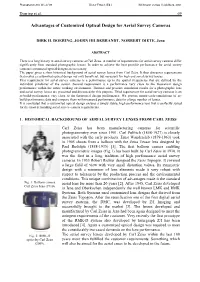 Advantages of Customized Optical Design for Aerial Survey Cameras