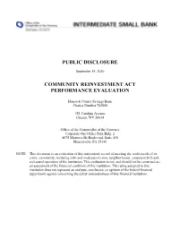 CRA Evaluation Charter No. (702808)