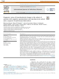 Diagnostic Value of Bronchoalveolar Lavage in the Subset of Patients With