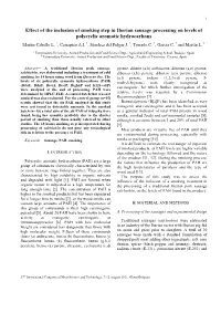 Effect of the Inclusion of Smoking Step in Iberian Sausage Processing on Levels of Polycyclic Aromatic Hydrocarbons Martín-Cabello L