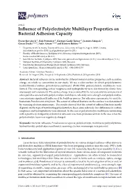 Influence of Polyelectrolyte Multilayer Properties on Bacterial Adhesion