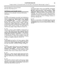 PLATFORM SESSIONS 25 Program Number Is in Bold Above the Title