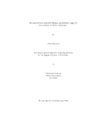 Programming Parameterised Geometric Objects in a Visual Design Language