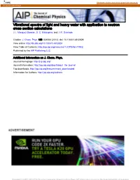 Vibrational Spectra of Light and Heavy Water with Application to Neutron Cross Section Calculations J