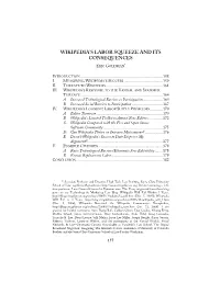 Wikipedia's Labor Squeeze and Its Consequences