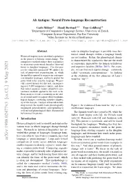 Arxiv:1908.02477V3 [Cs.CL] 9 May 2021 Language, a “Proto-Language”