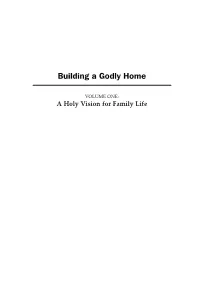 Building a Godly Home