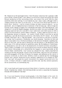 &#8220;Dracula in Iceland&#8221;. an Interview with Marinella Lorinczi