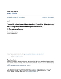 Ether Ether Ketone): Monitoring the Meta-Fluorine Displacement in 3,5,4’- Trifluorobenzophenone