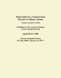 Field Guide for a Transect from Florence to Miami, Arizona April 20