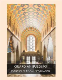Guardian Building Event Space Rental Information