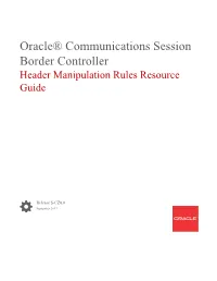 Header Manipulation Rules Resource Guide