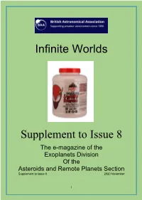 Infinite Worlds Supplement to Issue 8