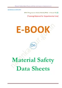 Material Safety Data Sheets and Their Relevance to Customs Work