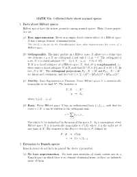 MATH 754: Collected Facts About Normed Spaces