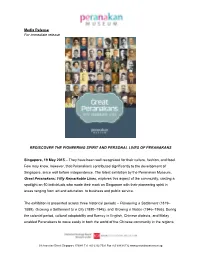 Media Release for Immediate Release
