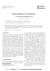 Neutral Hydrogen in Dwarf Galaxies