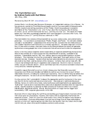 The Triple Bottom Line by Andrew Savitz with Karl Weber John Wiley, 2006