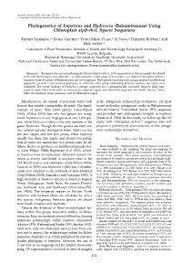 (Balsaminaceae) Using Chloroplast Atpb-Rbcl Spacer Sequences