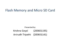 Flash Memory and Micro SD Card
