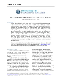 Getting the Indonesian Military out of Politics, 1998–2000