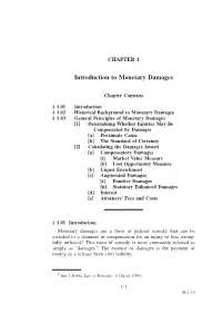 Introduction to Monetary Damages