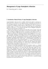 Management of Large Hemispheric Infarction