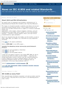 News on IEC 61850 and Related Standards