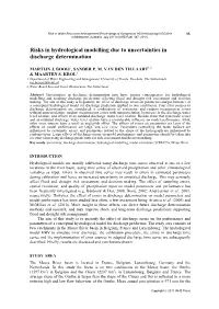 Risks in Hydrological Modelling Due to Uncertainties in Discharge Determination