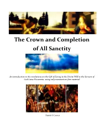 The Crown and Completion of All Sanctity