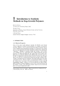 1 Introduction to Synthetic Methods in Step-Growth Polymers